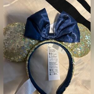 COPY - Disney Parks-WDW 50th Anniversary Gold Navy Sequin Minnie Ears